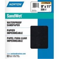 Norton SandWet 11 in. L x 9 in. W 320 Grit Aluminum Oxide Waterproof Sandpaper 25 pk - Total