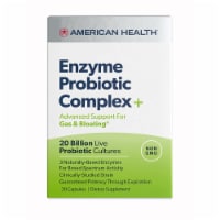 American Health Enzyme Probiotic Complex Plus, 20 Billion Live Probiotic Cultures,30Capsules