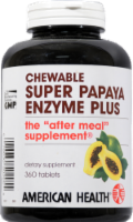 American Health Super Papaya Enzyme Plus Chewable Tablets