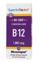Superior Source No Shot B-12 Cyanocobalamin Instant Dissolve Tablets 1000mg