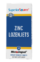 Superior Source Zinc Lozenjets Dissolving Tablets Perspective: Main