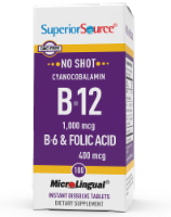 Superior Source No Shot B-12 with B6 & Folic Acid Tablets