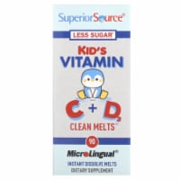 Superior Source Kid's Vitamin C + D Clean Melts - 90 Instant Dissolve Melts