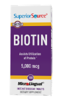 Superior Source Biotin Tablets 5000mcg 100 Count