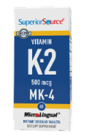 Superior Source Vitamin K2 Tablets 500mcg 60 Count