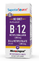Superior Source No Shot B-12 with B-6 & Methylfolate Instant Dissolve Tablets 1000mcg