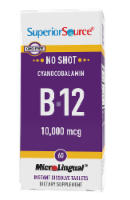 Superior Source No Shot B-12 Cyanocobalamin Dissolving Tablets 1000mg Perspective: Main