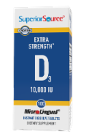 Superior Source Extra Strength Vitamin D3 Instant Dissolve Tablets 10000 IU