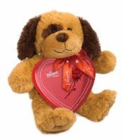 Whitman's Fine Chocolate Sampler Heart with Plush Bear Perspective: front