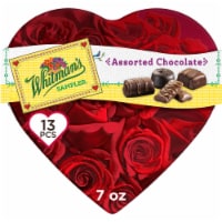 WHITMAN'S SAMPLER Valentine's Day Assorted Milk & Dark Chocolate Candy Floral Heart Gift Tin Perspective: Main