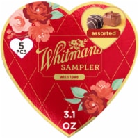 WHITMAN'S SAMPLER Valentine's Day Red Floral Heart Assorted Milk & Dark Chocolate Gift Box Perspective: Main