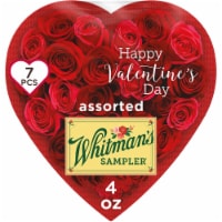 WHITMAN'S SAMPLER Valentine's Day Romantic Roses Assorted Milk & Dark Chocolate Candy Heart Gift Box Perspective: Main