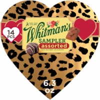 Valentine's Day Cheetah Heart Assorted Milk & Dark Chocolate Candy Gift Box Perspective: Main