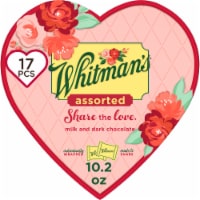 WHITMAN'S Sharing Heart Assorted Milk & Dark Chocolate Candy Gift Box Perspective: Main