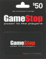 GameStop $50 Gift Card Perspective: front