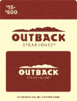 Outback $15-$500 Gift Card