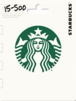 Starbucks $15-$500 Gift Card