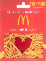 McDonald's $15-$100 Gift Card