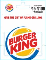 Burger King $15-$100 Gift Card