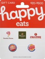 Happy Eats Gift Card $20-$500