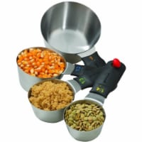 GoodCook® Touch Measuring Cups - 4 Piece - Black/Silver