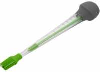 GoodCook® Silicone Baster Brush - Gray/Green Perspective: front