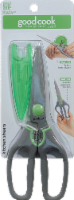 GoodCook® PRO Kitchen Shears with Sheath - Gray/Green Perspective: Main
