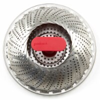 GoodCook® Silver/Red Pro Steamer Basket Perspective: Main