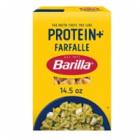 Barilla Protein+ (Plus) Farfalle Pasta Non-GMO and Kosher Certified Plant Based Protein Pasta Perspective: Main