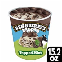 Ben & Jerry's Topped Thick Mint with Chocolate Cookies and Mint Chocolate Cookie Dough Ice Cream
