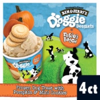 Ben & Jerry's Rosie's Batch Pumpkin & Mini Cookies Frozen Dog Treat Cups Perspective: Main