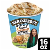 Ben & Jerry's Non-Dairy Lights! Caramel! Action!™ Vanilla Frozen Dessert Perspective: Main
