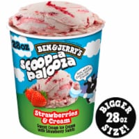 Ben & Jerry's Scoop-A-Palooza Strawberries & Cream Ice Cream Perspective: Main