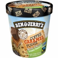 Ben & Jerry's Vegan Dairy Free Frozen Dessert Coffee Caramel Fudge Perspective: Main