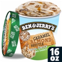 Ben & Jerry's Vegan Dairy Free Frozen Dessert Caramel Almond Brittle Perspective: Main