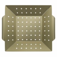 Mr Bar-B-Q Grill Wok Topper Basket Non Stick 12 x 12 x 2.5 Inch Gold 06781YVG