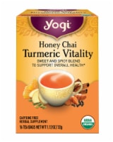 Yogi Organic Caffine Free Honey Chai Tumeric Vitality Tea Bags