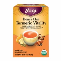 Yogi Organic Caffine Free Honey Chai Tumeric Vitality Tea Bags