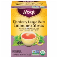 Yogi® Elderberry Lemon Balm Immune + Stress Tea Bags