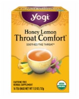 Yogi Throat Comfort Honey Lemon Caffeine Free Tea Bags