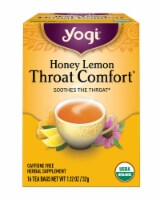 Yogi Throat Comfort Honey Lemon Caffeine Free Tea Bags
