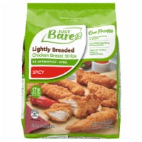 Just Bare Fully Cooked Lightly Breaded Spicy Chicken Breast Strips Perspective: Main