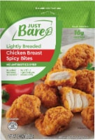 Just Bare® Lightly Breaded Frozen Fully Cooked Spicy Chicken Breast Bites Perspective: Main