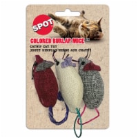 Spot Colored Burlap Mice Cat Toys Perspective: Main