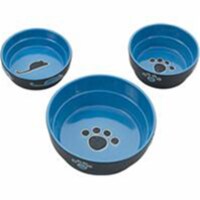 Ethical Stoneware Dish Fresco Dog Dish - Blue