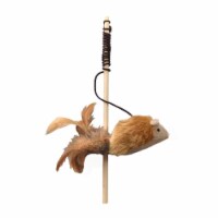 Ethical Products 77488 11.5 in. Squeakeeez Teaser Wand Cat Toy, Assorted Color