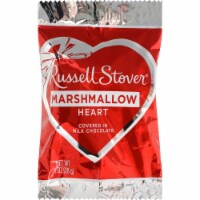 Russell Stover Marshmallow Heart Covered in Milk Chocolate Valentine Candy Perspective: Main