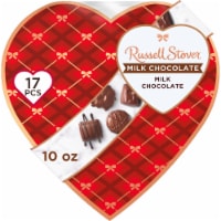 RUSSELL STOVER Valentine's Day Decorative Heart Assorted Milk Chocolate Candy Gift Box Perspective: Main