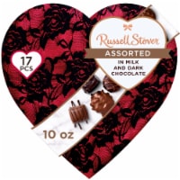 RUSSELL STOVER Valentine's Day Secret Lace Heart Assorted Milk & Dark Chocolate Gift Box Perspective: Main