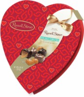 Russell Stover Milk & Dark Chocolate with Sea Salt Heart Box Valentine Candy Perspective: Main